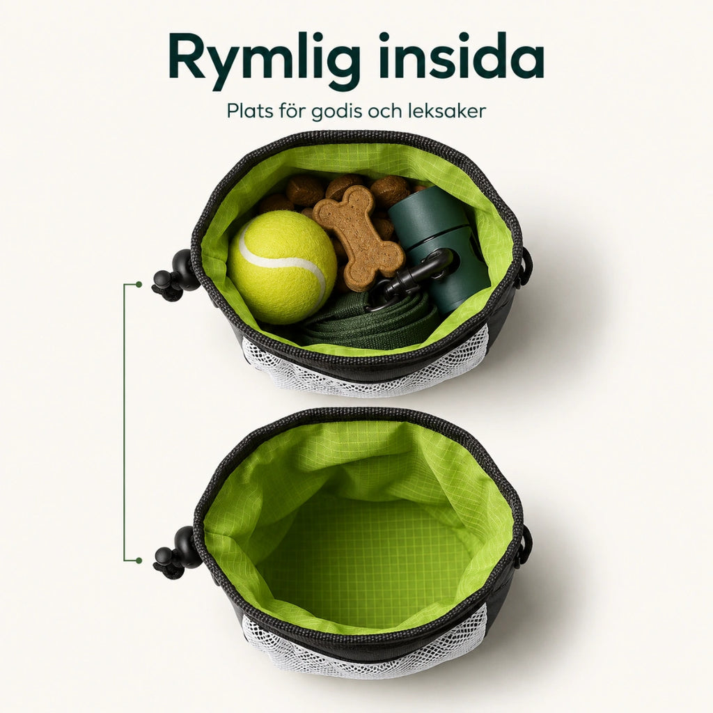 PawPocket Bärbar Godisväska rymlig insida - Djurslottet