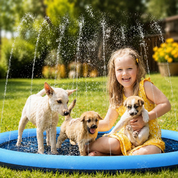 Pawsplash Sprinkler pool för hundar Djurslottet