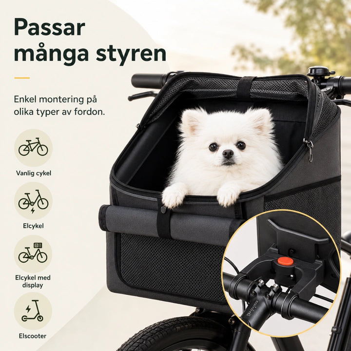 Pendlo cykelkorg som passar de flesta cykelstyren - Djurslottet