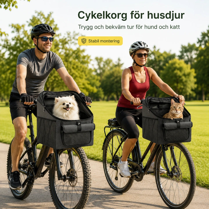 Pendlo cykelkorg med stabil montering på cykelstyret - Djurslottet