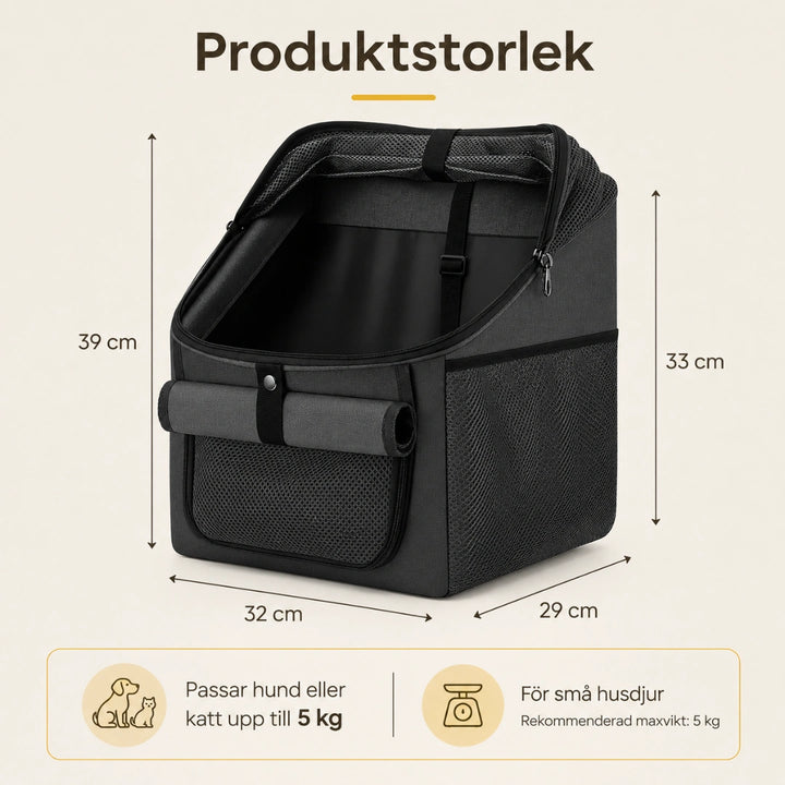 Pendlo cykelkorg storlek och mått för husdjur upp till 5 kg - Djurslottet