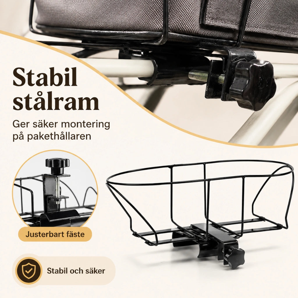 PetFuled Cykelkorg monterad på pakethållare - Djurslottet