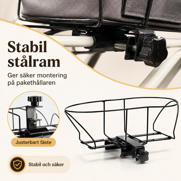 PetFuled Cykelkorg monterad på pakethållare - Djurslottet