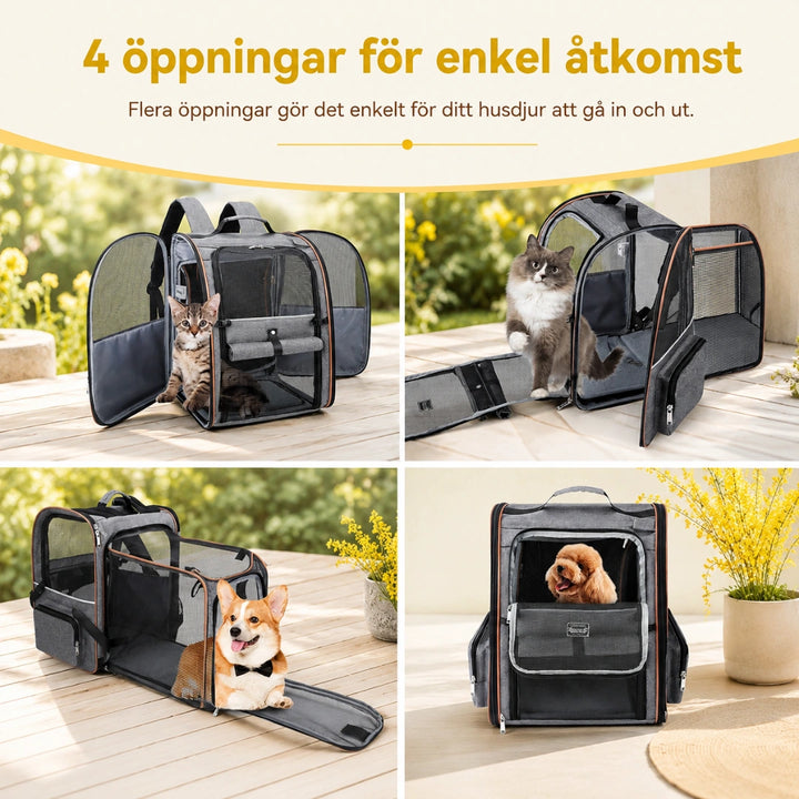 PetPacker Expanderbar ryggsäck Enkel ingång - Djurslottet 