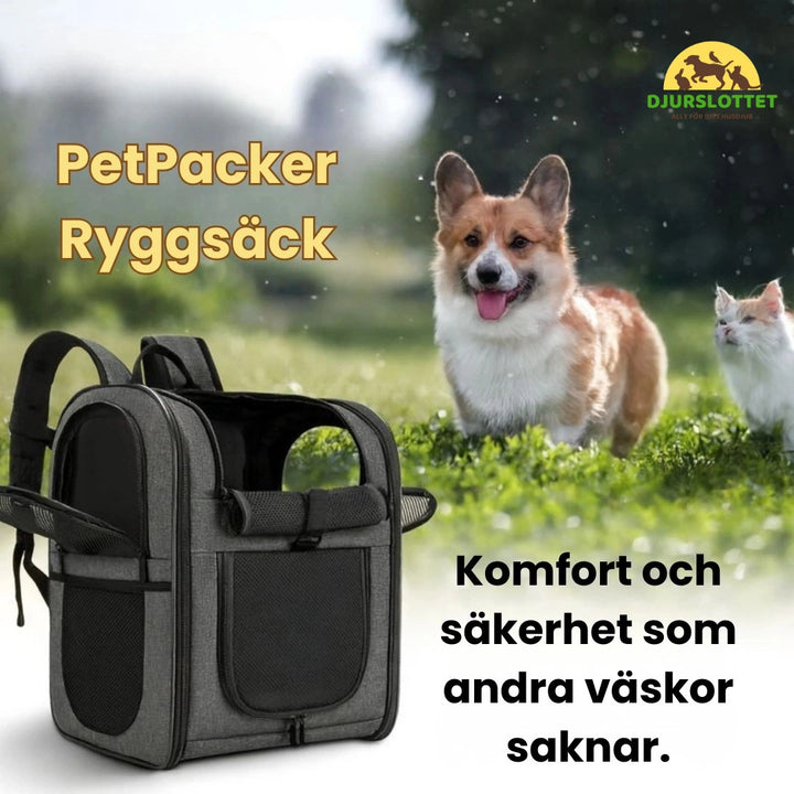 PetPacker Ryggsäck Komfort och säkerhet som andra väskor saknar Djurslottet