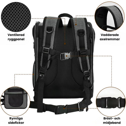 PetPacker Ryggsäck Ventilerad ryggpanel - Djurslottet