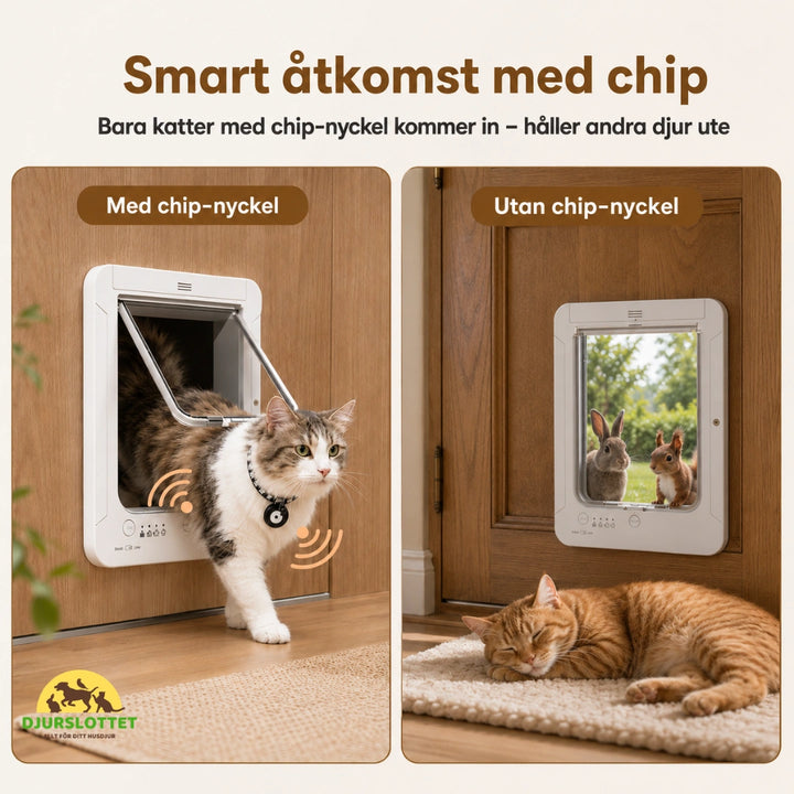 PetVent Kattlucka med chip Exklusiv åtkomst med chip-teknik -Djurslottet