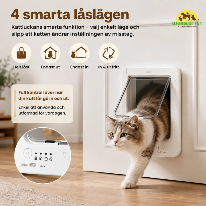 PetVent Kattlucka med chip Vanlig kattlucka vs Kattlucka med chip -Djurslottet
