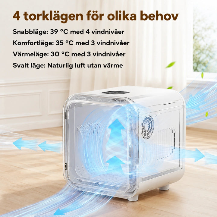 Petdryer Automatisk Hårfön för husdjur 4 torklägen för olika behov - Djurslottet
