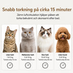 Petdryer Automatisk Hårfön för husdjur Snabb torkning på cirka 15 minuter  Djurslottet
