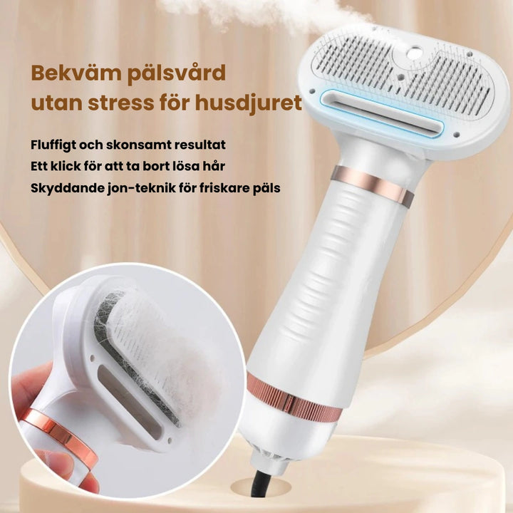 Petdryer Pro pälsfön Bekväm pälsvård 
utan stress för husdjuret - Djurslottet