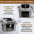 Petfuled Cykelväska Flera meshfönster för bättre ventilation - Djurslottet