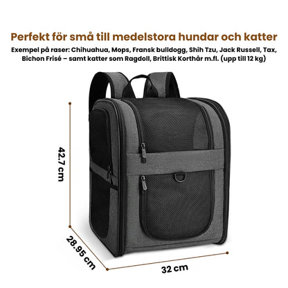 PetPacker Ryggsäck storlek - Perfekt för små till medelstora hundar och katter - Djurslottet