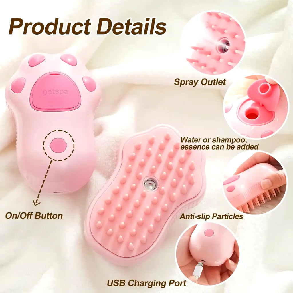 Ångborste Katt, 
Borste Långhårig Katt, FurFresh ångborste för husdjur