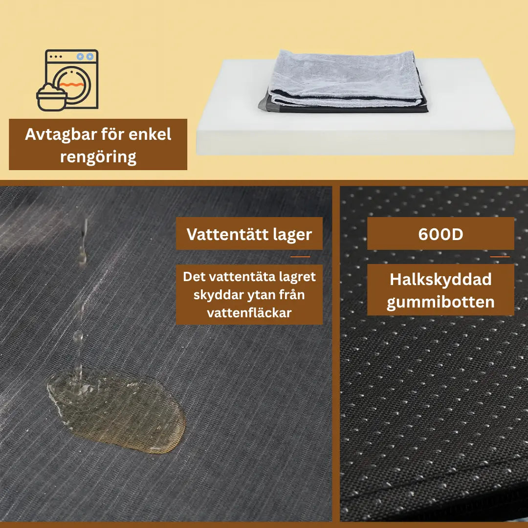 Platt Hundbädd Avtagbar för enkel rengöring - Djurslottet