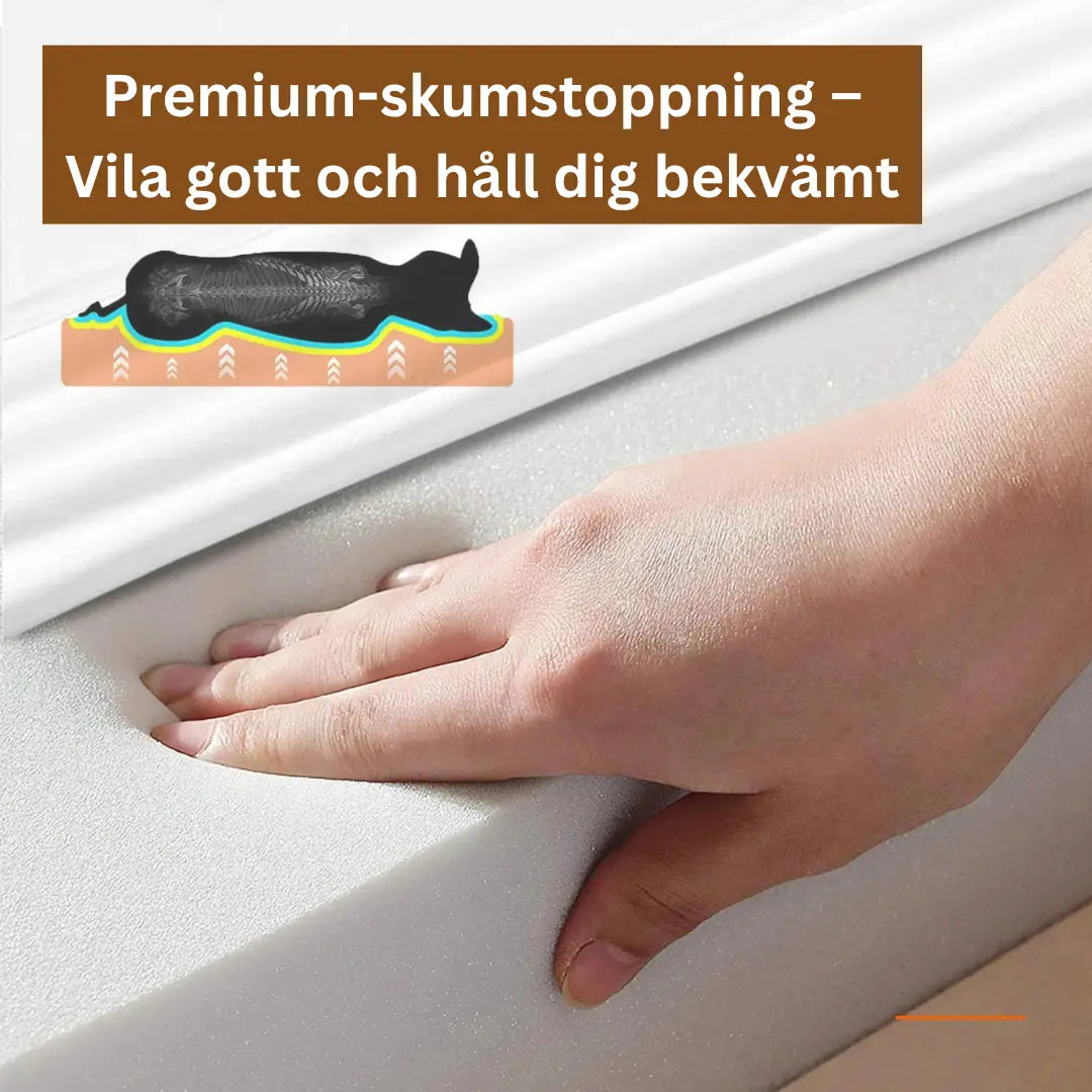 Platt Hundbädd Premium-skmstoppning - Djurslottet