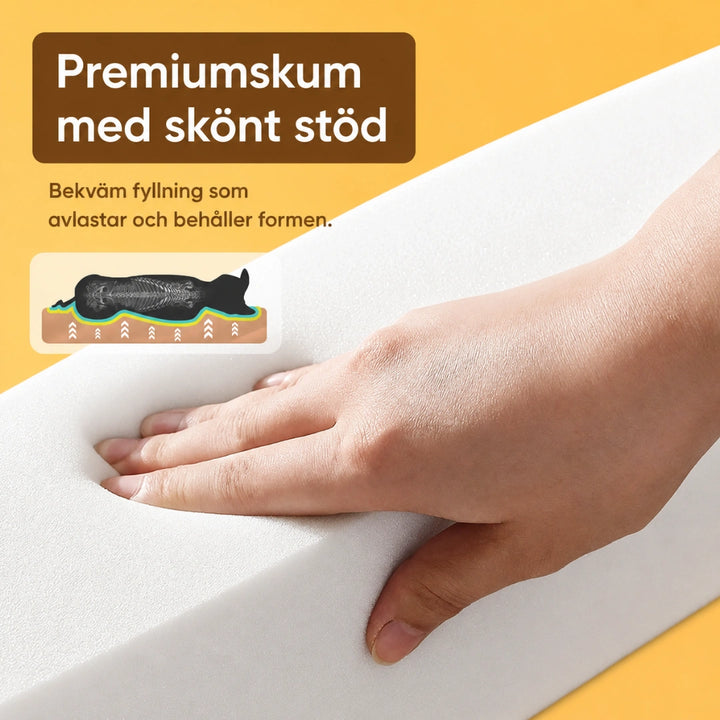 Platt Hundbädd Premium-skmstoppning Djurslottet