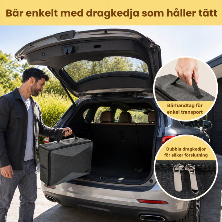 Portabel kattlåda Bär enkelt med dragkedja som håller tätt -Djurslottet