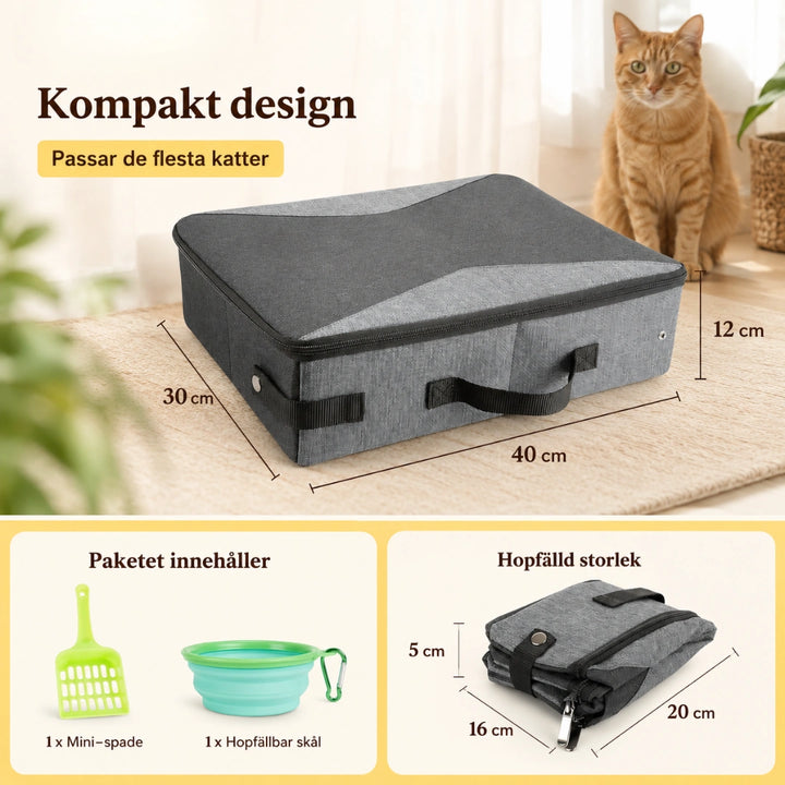 Portabel kattlåda Kompakt design -Djurslottet