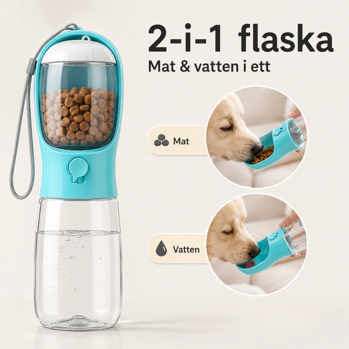 Portable nutrition 2-i-1 flaska - Djurslottet