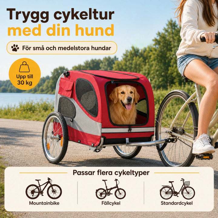 Premium Cykelkärra för Hund - Djurslottet