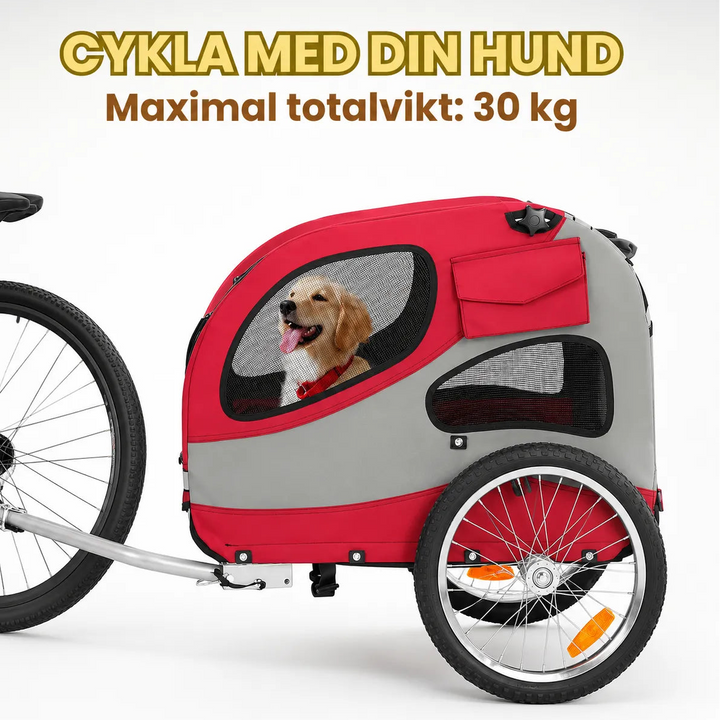 Premium Cykelkärra för Hund totalvikt - Djurslottet