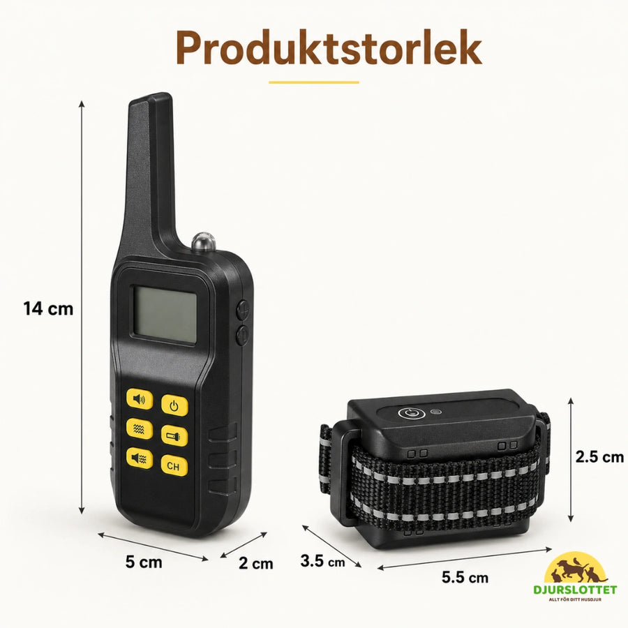 Storleksguide för Antiskällhalsband DuoControl med justerbar halsomkrets