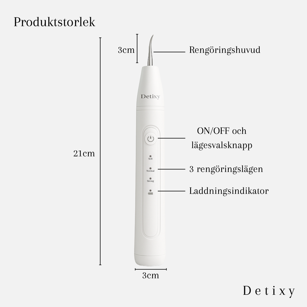 Produkstorlek av Detixy Tandskrapa Ultraljud - Djurslottet