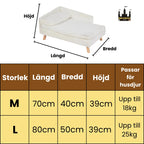 Produktstorlek av ComfyPaws djurbädd på ben - Djurslottet