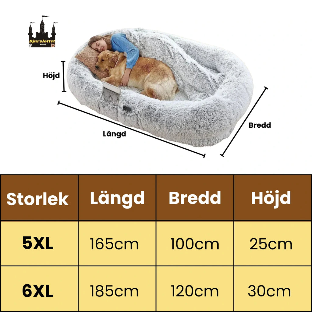 Produktstorlek av CozyCloud Stor Hundbädd för människor - Djurslottet