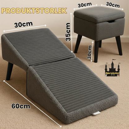 Produktstorlek av Lunatto Hundramp med Sittpuff i ett -Djurslottet