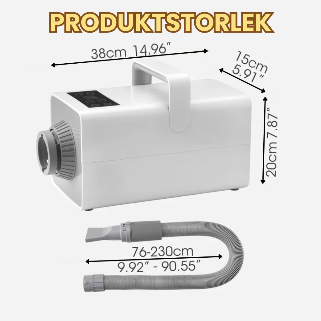 Produktstorlek av Petdryer Hårfön för husdjur -Djurslottet