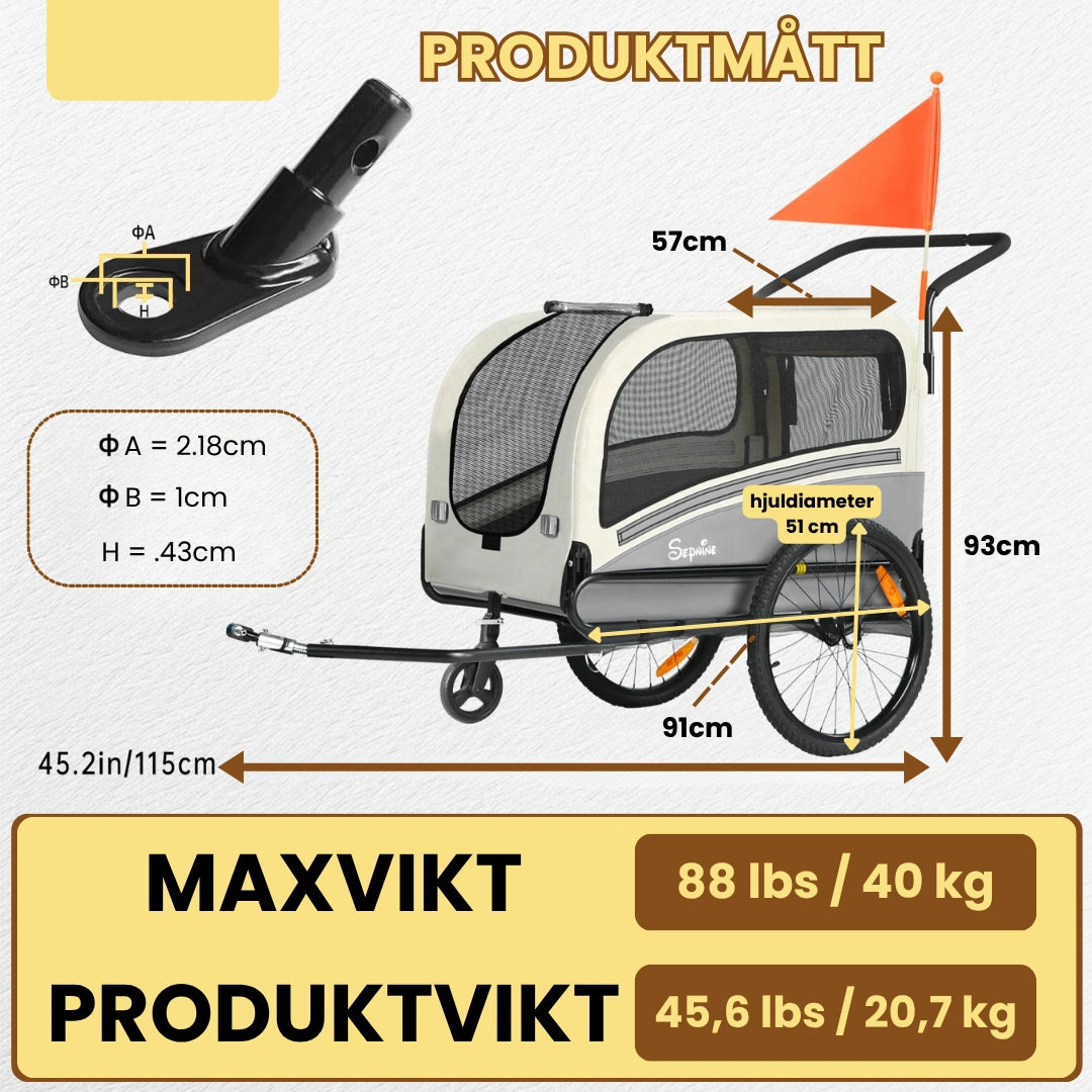 Produktstorlek av Stor Cykelvagn och PromenadvagnDjurslottet