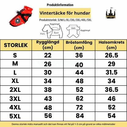 Produktstorlek av Vintertäcke till hundar - Djurslottet