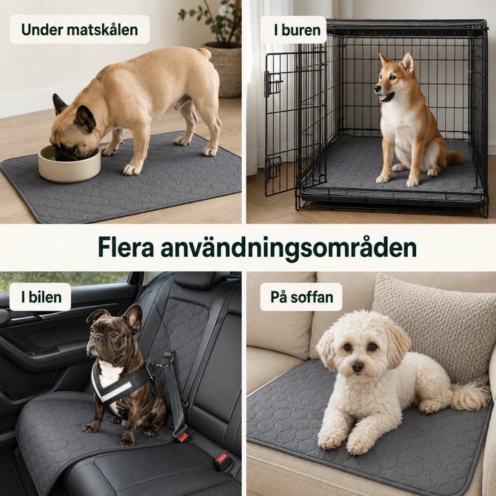 PupClean Tvättbar Valpmatta under matskalen - Djurslottet