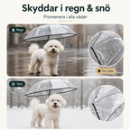 RainPaw Hundparaply Med Koppel regn - Djurslottet