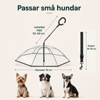 RainPaw Hundparaply Med Koppel storlek - Djurslottet