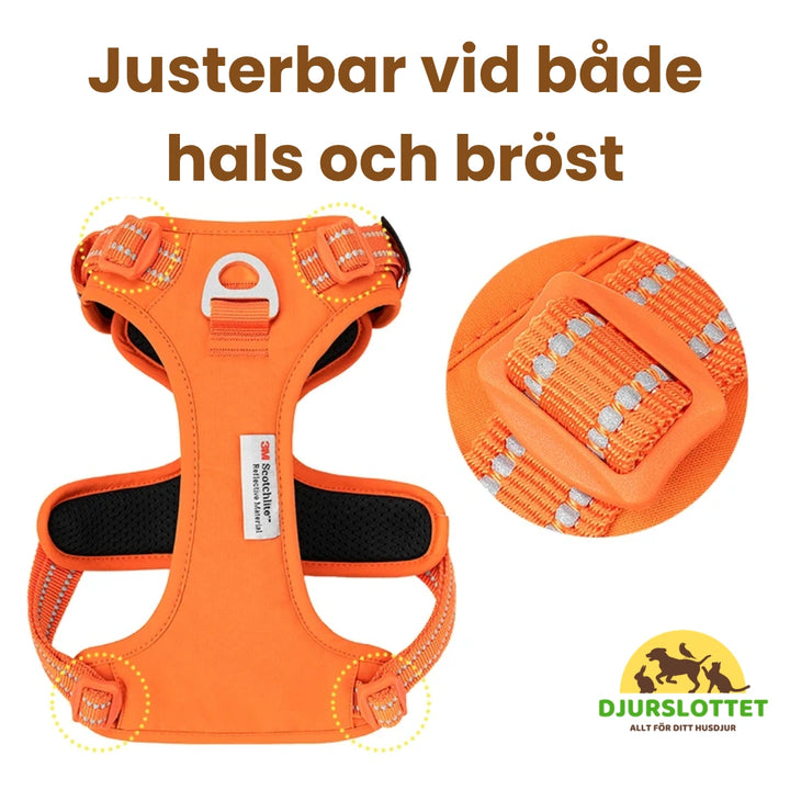 Reflexfit Justerbar Hundsele Justerbar vid både hals och bröst - Djurslottet