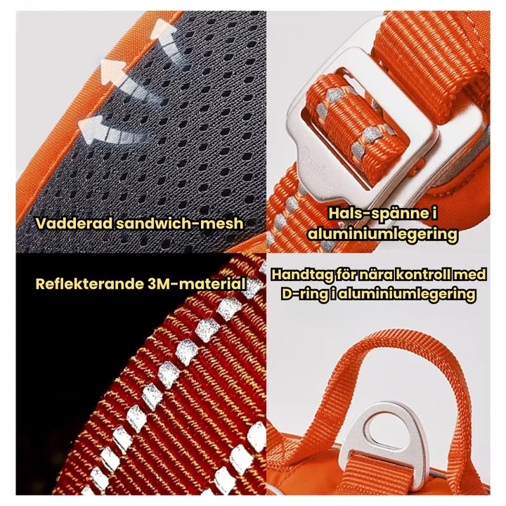 Reflexfit Justerbar Hundsele Vadderad sandwich-mesh - Djurslottet