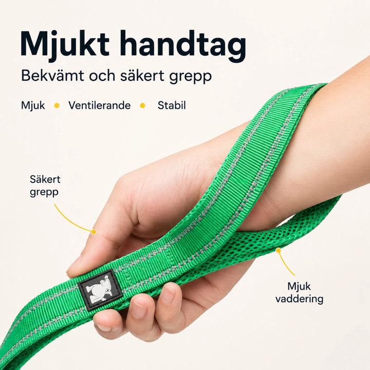 Reflexfit koppel mjukt handtag- Djurslottet
