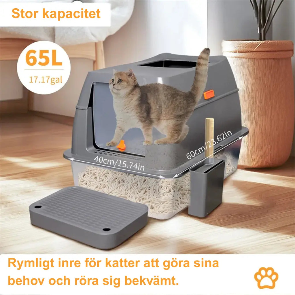 Rostfri kattlåda Storlek & kapacitet - Djurslottet