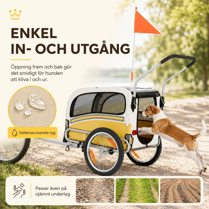 SEPNINE Cykelvagn 2 i 1 för Hund enkel - Djurslottet
