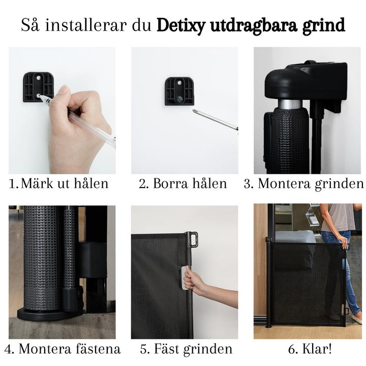 Så installerar du Detixy utdragbara grind - Djurslottet