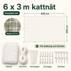 SafeGuard kattnät storlek 6x3 meter - Djurslottet