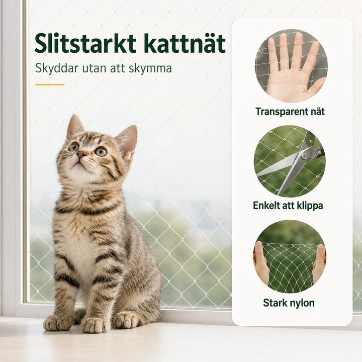 SafeGuard kattnät enkelt att klippa till rätt mått - Djurslottet