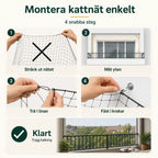 SafeGuard kattnät med enkel montering - Djurslottet