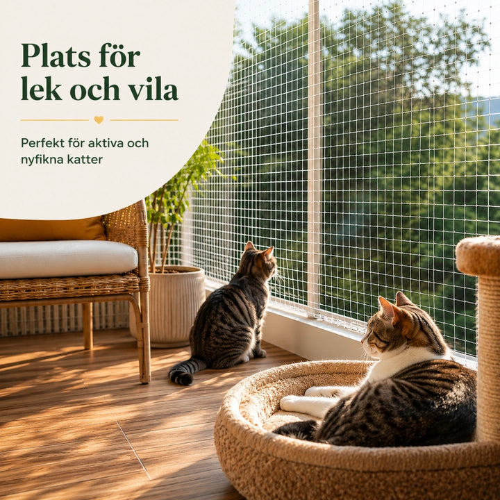 SafeGuard kattnät för aktiva och nyfikna katter - Djurslottet