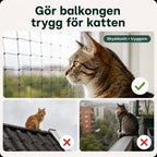SafeGuard kattnät som skyddsnät på balkongen - Djurslottet