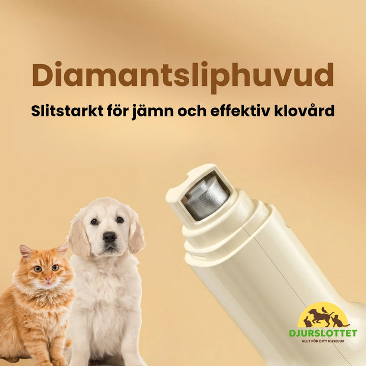 Silvetti Klofil med Tasstrimmer Diamantsliphuvud - Djurslottet