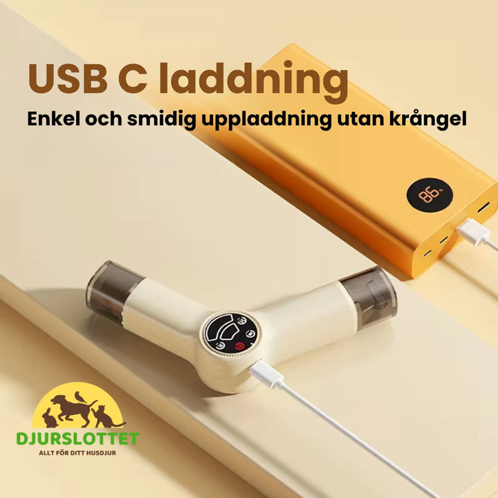 Silvetti Klofil med Tasstrimmer USB C laddning - Djurslottet